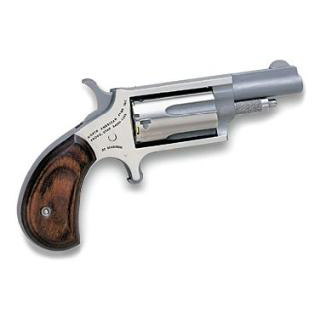 NAA MINI REVOLVER 22MAG 1 5/8" SS ROSEWOOD 5RD
