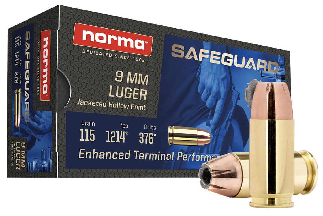 NORMA SAFEGUARD 9MM 115GR JHP 50/20