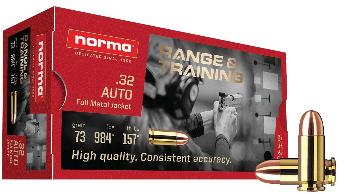 NORMA RANGE & TRAINING 32ACP 73GR FMJ 50/20