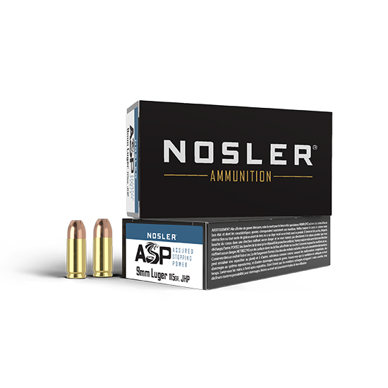 NOS AMMO 9MM 115GR JHP ASP 50/10