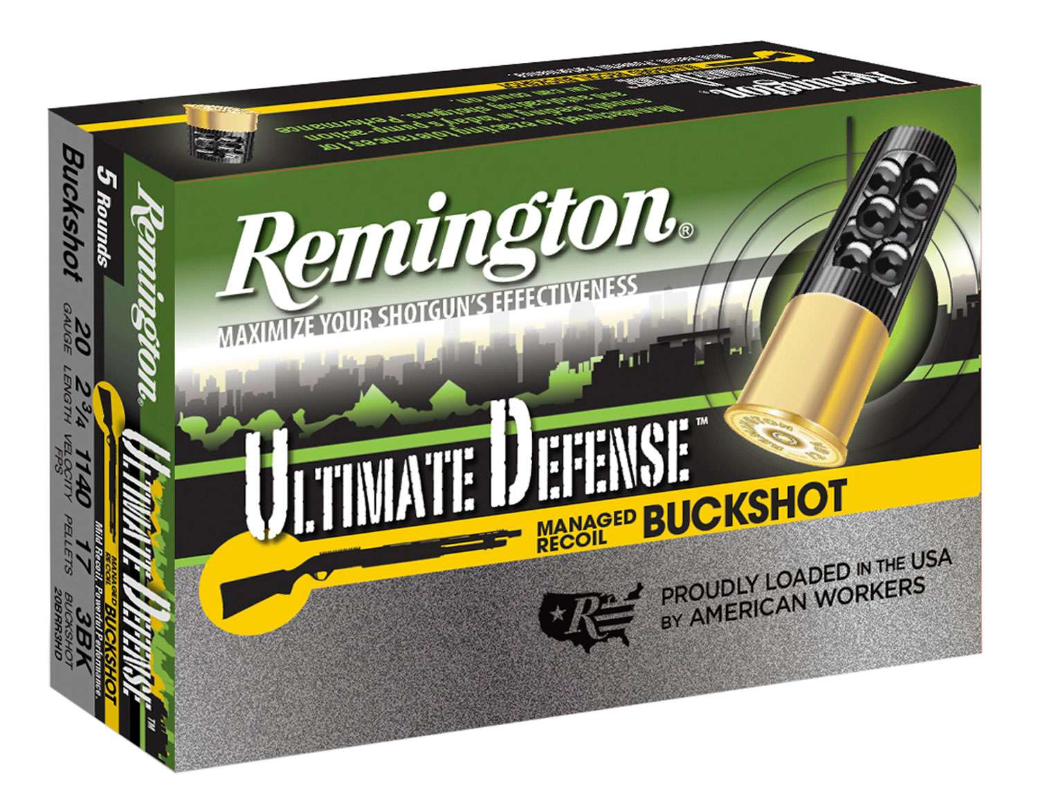 REM ULTIMATE DEFENSE 20GA 2.75" 3BK 5/20