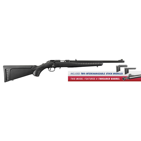 RUG AMERICAN RIMFIRE STD 17HMR 18" TB BLK SYN 9RD