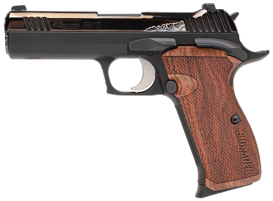 SIG P210 9MM 4.1" CARRY WOOD GRIP 8RD POLISH