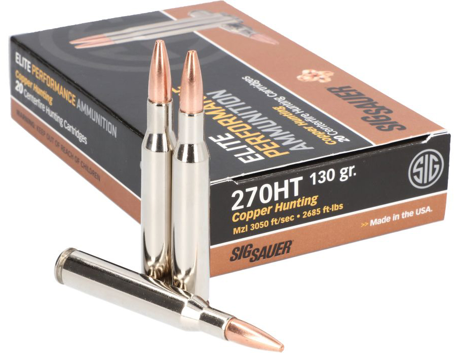 SIG AMMO 270WIN 130GR ELITE COPPER 20/10