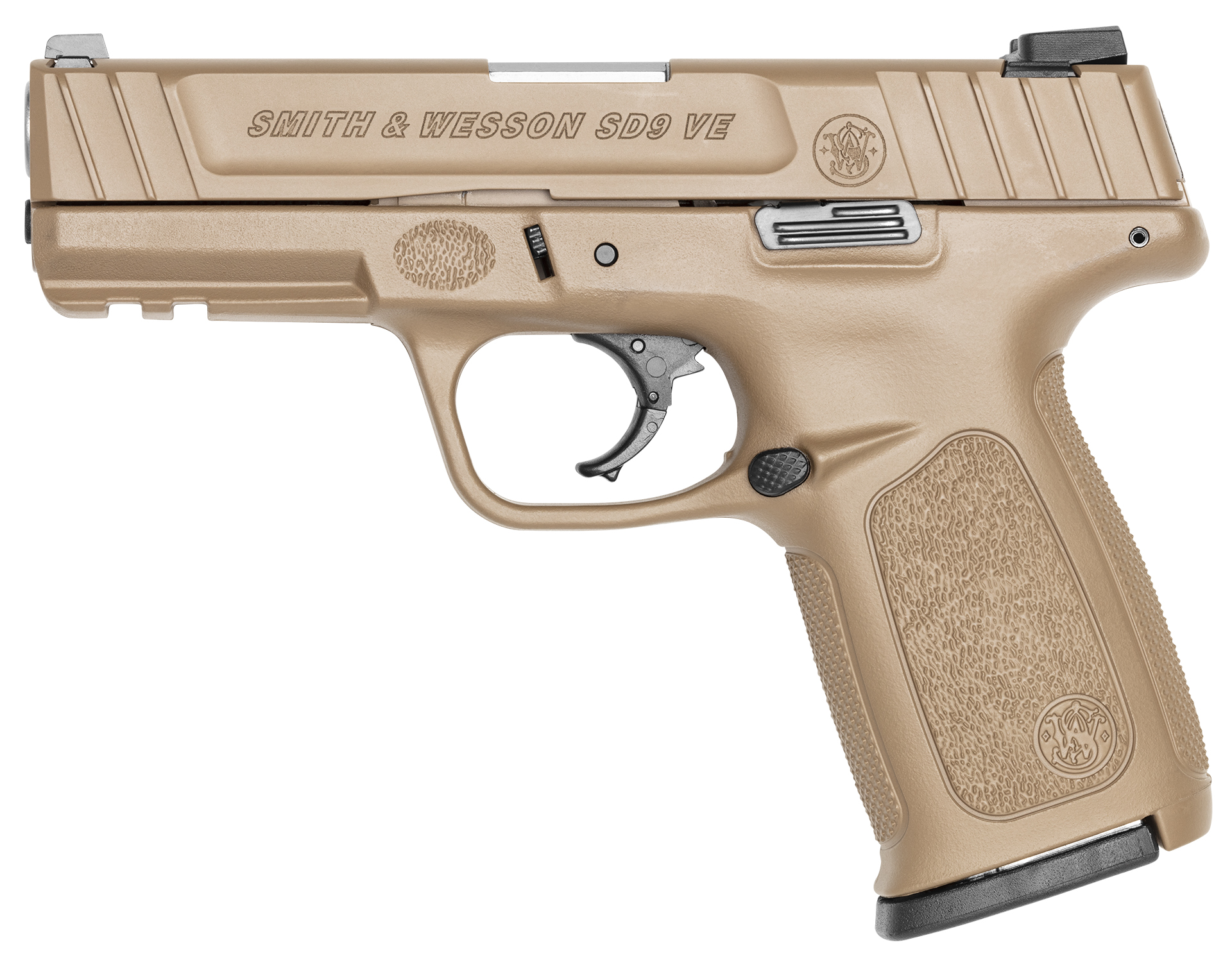 SW SD9VE 9MM 4" 16RD FDE