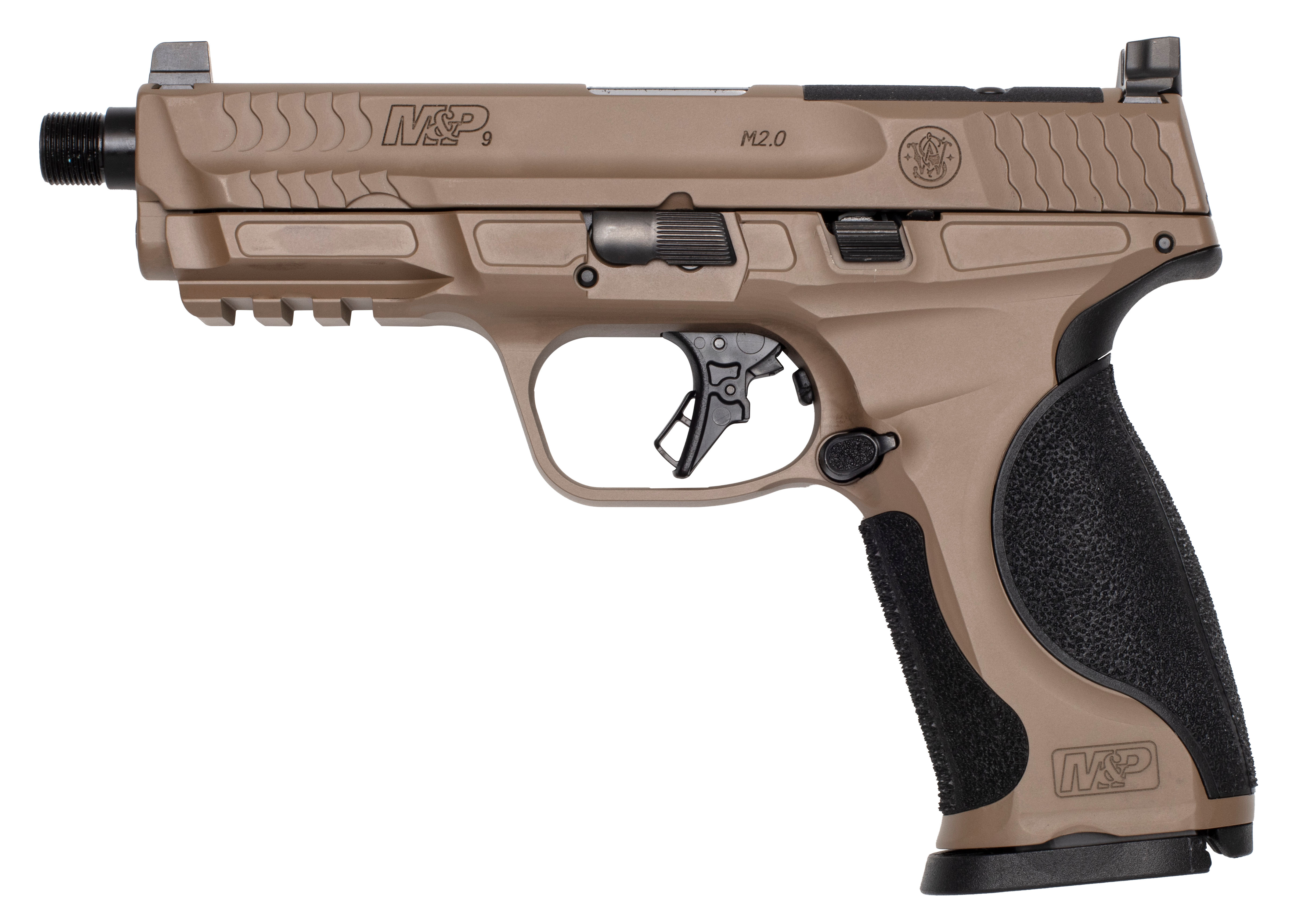 SW M&P9 M2.0 METAL 9MM 4.625" OR NTS FDE 17RD