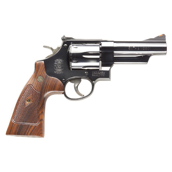 SW 29 CLASSICS 44MAG 4" BLUED CHECKERED WALNUT