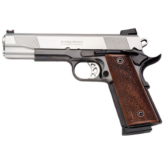 SW PC 1911 45ACP 5" SS PRO SERIES WOOD GRIP 8RD