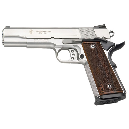 SW PC 1911 9MM 5" SS AS PRO SERIES WOOD GRIP 10R