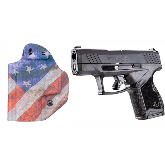 TAU GX4 9MM 3" BLK 11RD MFT US FLAG HOLSTER