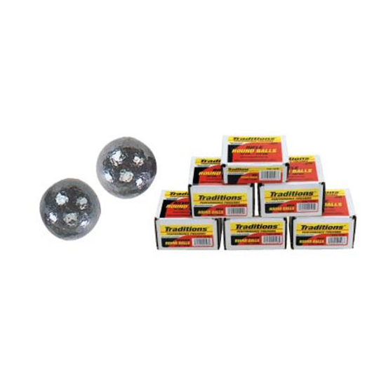 TRAD 50CAL ROUND BALL 100/PK 177GR REVOLVER