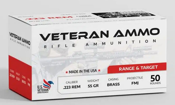 VETERAN AMMO R&T 223REM 55GR FMJ 50/20