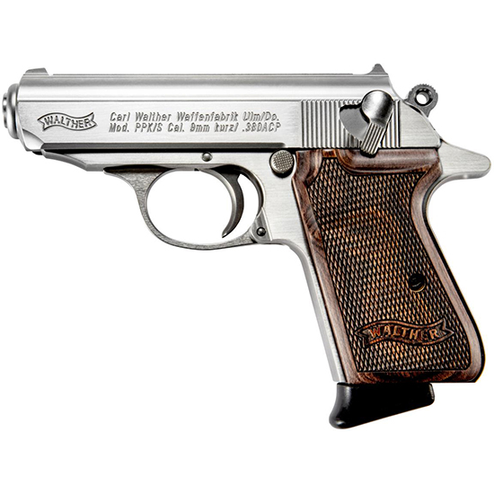 WAL PPK/S 380ACP WALNUT GRIP 7RD