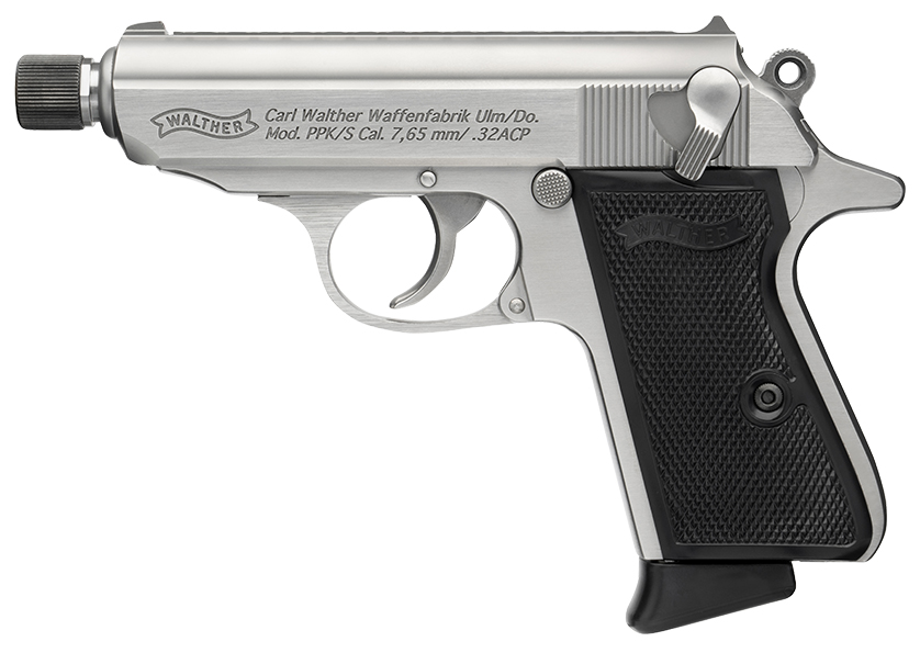 WAL PPK/S SD STAINLESS 32ACP 3.3" 7RD