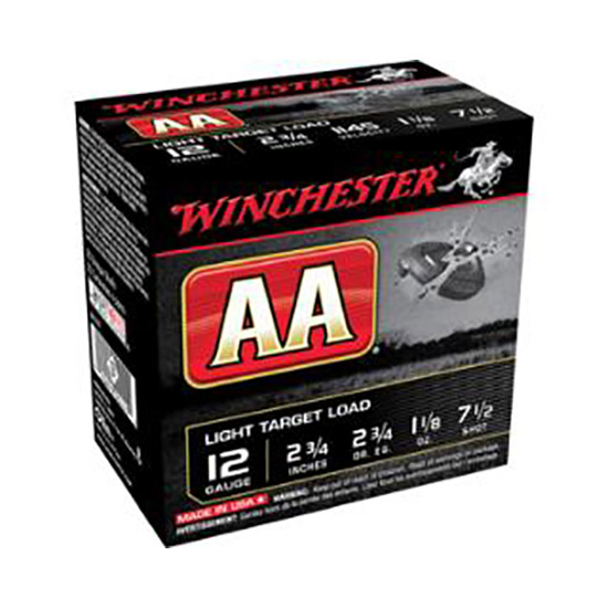 WIN AA TGT LT 12GA 2.75" 1 1/8OZ #7.5 25/10