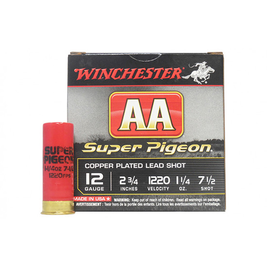 WIN AA SUPER PIGEON 12GA 2.75" 1-1/4OZ #7.5 25/10