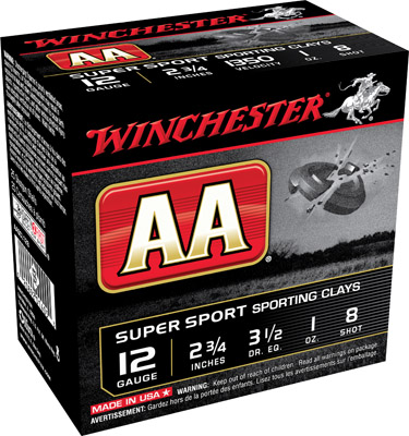 WIN AA SS SPORTING CLAYS 12GA 2.75" #8 25/10