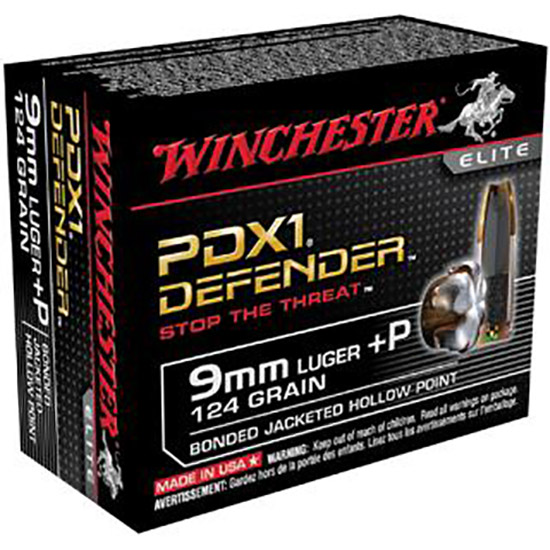 WIN PDX1 DEFENDER 9MM 124GR JHP 20/10