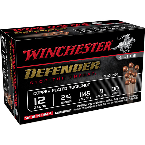 WIN DEFENDER COPPER 12GA 2.75" 9PLT 00 BUCK 10/10