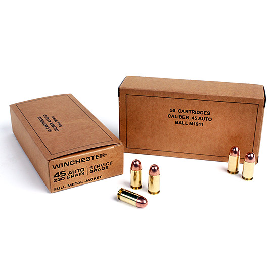 WIN SERVICE GRADE 45ACP 230GR FMJ 50/10