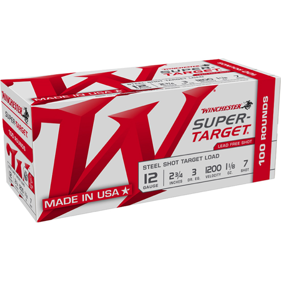 WIN SUPER TARGET 12GA 2.75" 1 1/8OZ #7 100/2