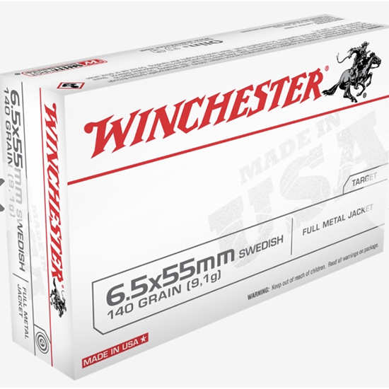 WIN USA 6.5X55 140GR FMJ  20/10