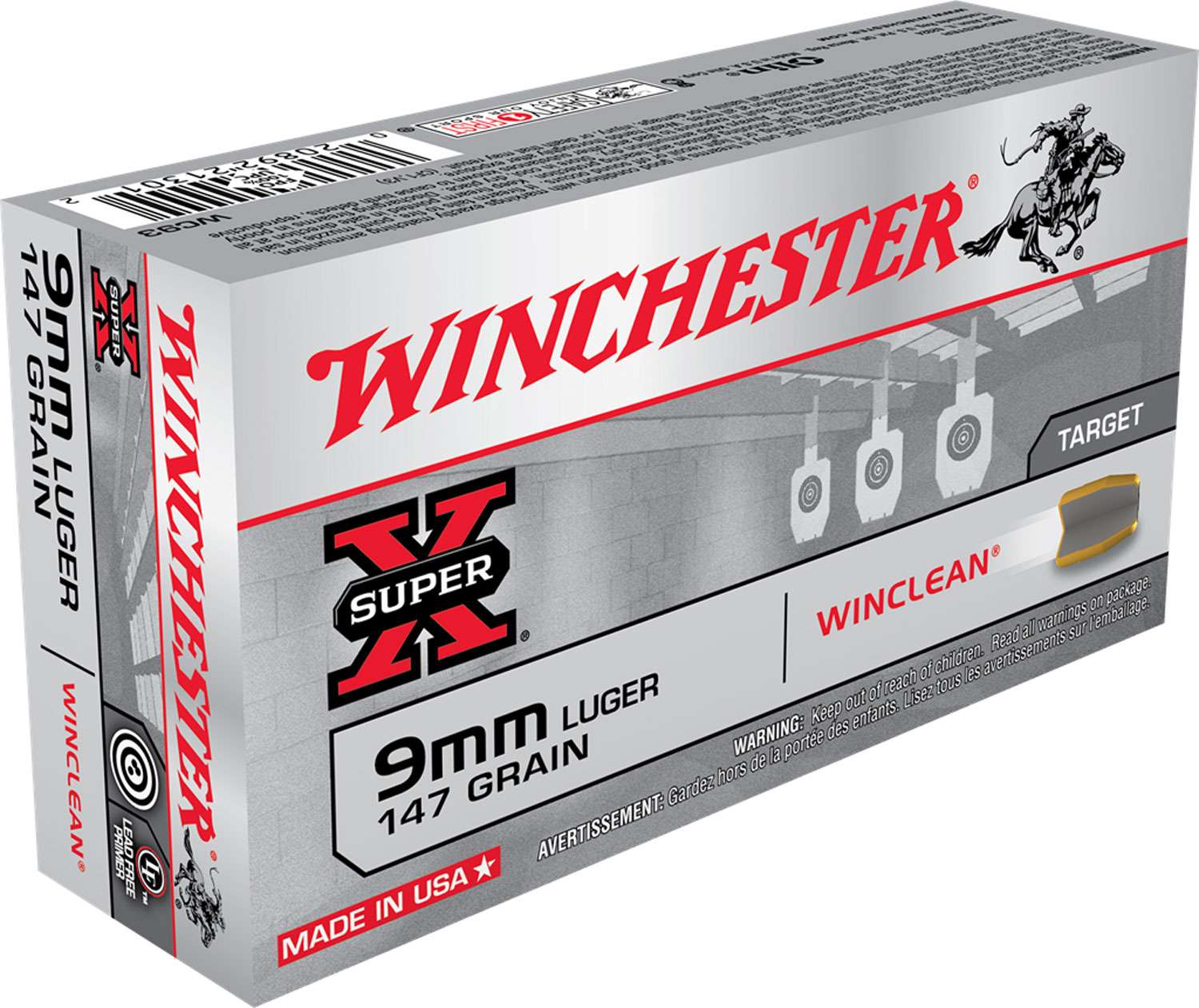 WIN WINCLEAN 9MM 147GR BRASS ENCLOSED 50/10