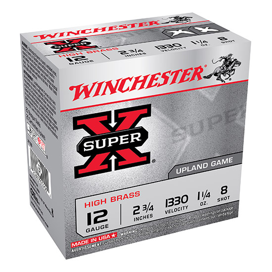 WIN SUPER-X 12GA 2.75" 1-1/4OZ #8 25/10