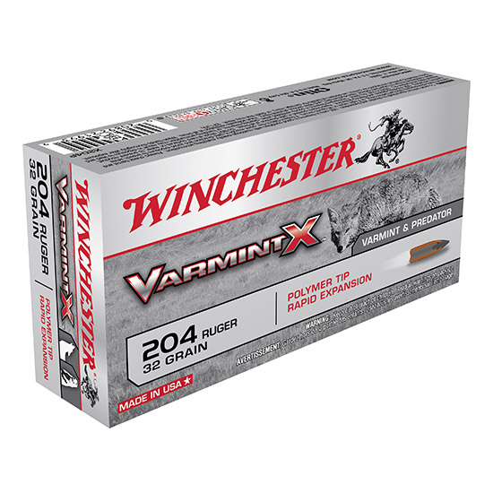 WIN VARMINT-X 204RUG 32GR POLY TIP 20/10