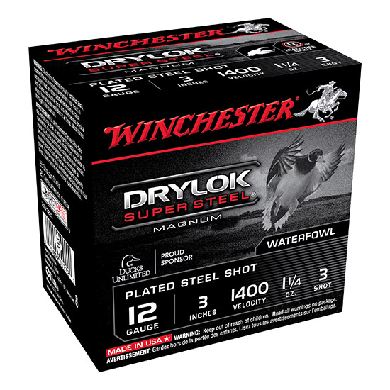 WIN SUPER-X DRYLOK STEEL 12GA 1.25OZ #3 25/10