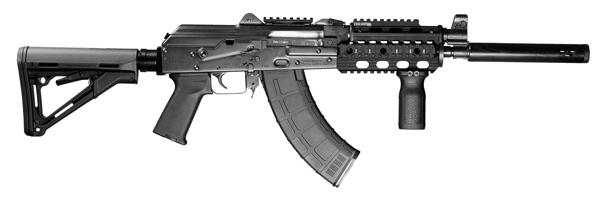 ZAS ZPAP92 7.62X39 CTR STOCK BLK 30RD