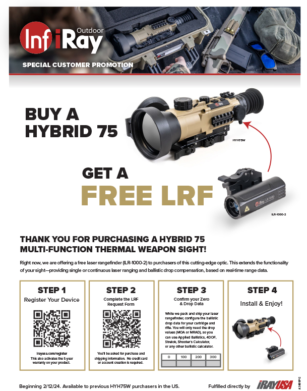 iRayUSA Hybrid 75 FREE LRF